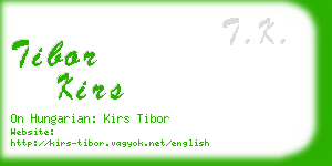 tibor kirs business card